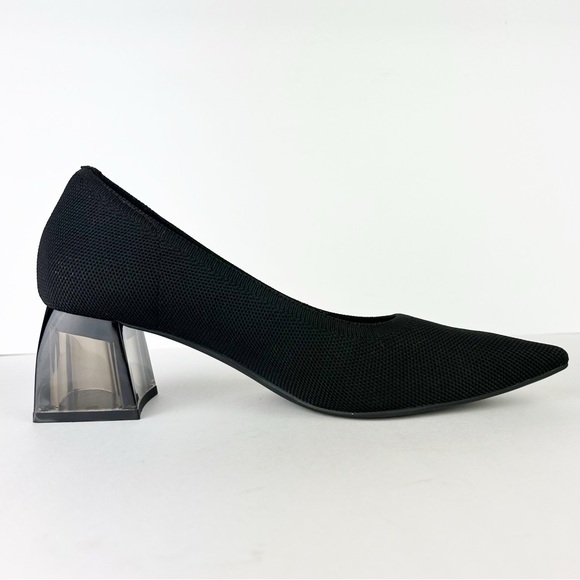 Vivaia Aria Pointed Toe Block Heel Black Pumps EU 39.5 US 8.5 - Picture 7 of 12